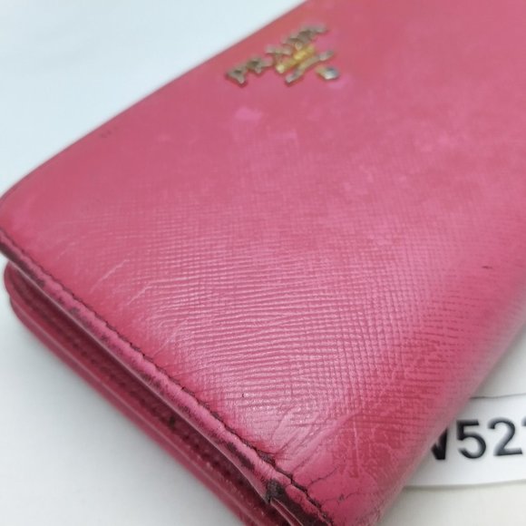 Prada Red Leather Credit Card Bifold Wallet - Picture 8 of 16